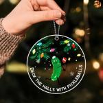 Pickleball Ornament 2025, Pickle Ornaments for Christmas Tree, Funny Acrylic Sports Ornaments, Pickleball Gifts for Women, Men, Pickle Ball Lover Gifts Ideas