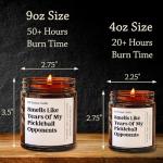 Pickleball Gift, Pickleball Team Gifts, Smells Like The Tears of My Pickleball Opponents, Pickleball Candle, Funny Pickleball Candle Custom Gift Message Candle