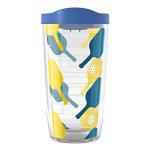 Tervis Pickleball Paddle Pattern Made in USA Double Walled Insulated Tumbler Travel Cup Keeps Drinks Cold & Hot, 16oz, Blue Lid