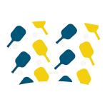 Tervis Pickleball Paddle Pattern Made in USA Double Walled Insulated Tumbler Travel Cup Keeps Drinks Cold & Hot, 16oz, Blue Lid