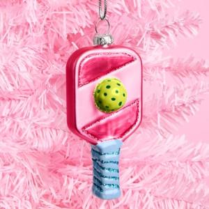 xo, Fetti Pickleball Paddle Ornament | Sports Tree Ornament, Sporty Chic, Stocking Stuffer, Girly Glam, Pinkmas
