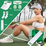 Kyson 5 Pieces Funny Pickleball Hat Dink Ball Lover Gift Set Hat Sports Wrist Head Sweatbands Socks Towel for Men Women (White)