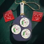 Glow Pickleball Christmas Ornaments - Sport Ornaments, Pickleball Gifts for Women & Men, Ceramic Decor