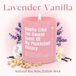 Encoink Pickleball Gifts for Women, Lavender Scented Candle,Cool Gifts for Pickleball Lovers/Girl/Coach/Player/Friend, Funny Pickleball-Themed Gift for Valentine’s Day Birthday, Pink Jar(10oz)