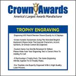 Crown Awards Pickleball Trophies with Custom Engraving, 7.25" Personalized Pickleball Trophy On Deluxe Round Base 1 Pack Prime