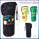 Sunnymove 3 Pcs Pickleball Ball Holder Portable Pickleball Bags Funny Tennis Storage Bags with Hook for Hanging Neoprene Pickle Ball Accessories Gifts for Men Women