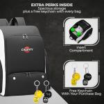 CALENTY Pickleball Bag Backpack – Large Pickleball Backpack Fits 2+ Paddles with Shoe Compartment, Fence Hook, Secure Ball Storage & 2 Keychains, Premium Pickleball Bag for Men and Women