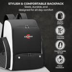 CALENTY Pickleball Bag Backpack – Large Pickleball Backpack Fits 2+ Paddles with Shoe Compartment, Fence Hook, Secure Ball Storage & 2 Keychains, Premium Pickleball Bag for Men and Women