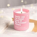 Encoink Pickleball Gifts for Women, Lavender Scented Candle,Cool Gifts for Pickleball Lovers/Girl/Coach/Player/Friend, Funny Pickleball-Themed Gift for Valentine’s Day Birthday, Pink Jar(10oz)