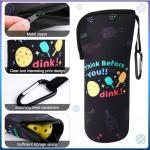Sunnymove 3 Pcs Pickleball Ball Holder Portable Pickleball Bags Funny Tennis Storage Bags with Hook for Hanging Neoprene Pickle Ball Accessories Gifts for Men Women