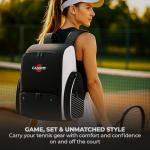 CALENTY Pickleball Bag Backpack – Large Pickleball Backpack Fits 2+ Paddles with Shoe Compartment, Fence Hook, Secure Ball Storage & 2 Keychains, Premium Pickleball Bag for Men and Women