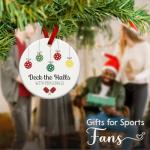 SOL VIBES Pickleball Ornament for Christmas Tree Decor, Xmas Hanging Ornaments, Deck The Halls Gifts for Pickleball Lover and Sport Lovers