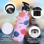 Hazlget Pickleball Gifts,Pickle Water Bottle with Straw Lid Insulated Stainless Steel Travel Mugs for Sport Gym Outdoor 20oz