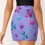 iiceop Funny Balloon Dog Skorts for Women with Pockets Skirt with Shorts Underneath High Waisted Golf Tennis Skorts for Women for Running Workout Pickleball L