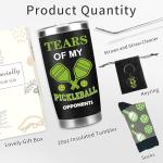 CRASHOT Pickleball Gifts for Men, Gifts For Pickleball Lovers, Includes 20 oz Tumbler, Keychain & Sock, Thanksgiving Christmas Birthday Present for Dad Son Friends Team
