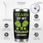 CRASHOT Pickleball Gifts for Men, Gifts For Pickleball Lovers, Includes 20 oz Tumbler, Keychain & Sock, Thanksgiving Christmas Birthday Present for Dad Son Friends Team