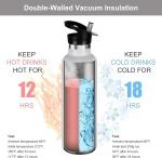 Hazlget Pickleball Gifts,Pickle Water Bottle with Straw Lid Insulated Stainless Steel Travel Mugs for Sport Gym Outdoor 20oz