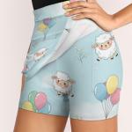iiceop Balloon Sheep Skorts for Women with Pockets Skirt with Shorts Underneath High Waisted Golf Tennis Skorts for Women for Running Workout Pickleball M