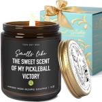 Pickleball Opponents Lavender Wood Wild Apple Eucalyptus Scent Candle 9OZ - Pickleball Gifts for Women Men, Sports Player Pickle Ball Christmas Gifts for Aunt Boyfriend Girlfriend Coach Best Friend