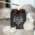 Pickleball Opponents Lavender Wood Wild Apple Eucalyptus Scent Candle 9OZ - Pickleball Gifts for Women Men, Sports Player Pickle Ball Christmas Gifts for Aunt Boyfriend Girlfriend Coach Best Friend