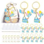 SPNDOB 12 Pcs Pickleball Keychain Alloy Metal Charms with Organza Bags, Thank You Cards & Jute，Pickleball Party Favors, Gifts for Sports Lovers, Players, Women, Team & Tournament Souvenirs