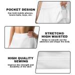 POLERO Oil Painting Floral Tennis Skirts for Women Teachers with Headband Golf Skort Matching Sets Trendy High Waisted Pickleball Skirt with Shorts Size S