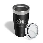 Pickleball Tumbler Dink Responsibly Travel Mug Gift Insulated Laser Engraved Coffee Cup 20 oz Black