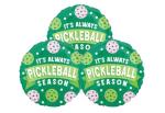 Set of 3 It’s Always Pickleball Season 18” Foil Party Balloons