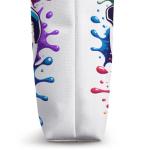 Funny Happy Pickleball with Sunglasses Colorful Paint Splash Tote Bag