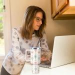 Pickleball Mug 40 oz Tumbler with Handle and Straw Lid Leak Proof - Pickleball Water Bottle Coffee Mug with Handle Insulated for Hot Cold Ice - Christmas Birthday Gifts for Women Players Lovers Cup