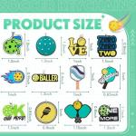 Batiyeer 36 Pack Pickleball Keychains Bulk Party Favors Sports Ball Key Chains Funny Keyring Gifts for Birthday Supplies