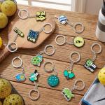 Batiyeer 36 Pack Pickleball Keychains Bulk Party Favors Sports Ball Key Chains Funny Keyring Gifts for Birthday Supplies