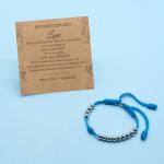 HARACRAFT Sport Bead Ranger Bracelet, 13 Beads Score Tracker for Golf, Swimming, Baseball, Pickleball, Jogging, Adjustable Stroke Counter, Stainless Steel Beads Unisex Gift (Blue)