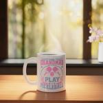 Cool Grandmas Play Pickleball Player Women Ceramic Mug, White