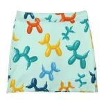 iiceop Orange Balloon Dog Skorts for Women with Pockets Skirt with Shorts Underneath High Waisted Golf Tennis Skorts for Women for Running Workout Pickleball L