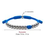 HARACRAFT Sport Bead Ranger Bracelet, 13 Beads Score Tracker for Golf, Swimming, Baseball, Pickleball, Jogging, Adjustable Stroke Counter, Stainless Steel Beads Unisex Gift (Blue)
