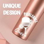 Onebttl Pickleball Gifts for Women, Pickleball Queen, 20 oz Skinny Tumbler with Lid and Straw, Rose Gold