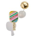 1 Pair Pickleball Paddle Earrings Green Pink Sport Game Day Earrings Accessories For Sports Fans Jewelry Christmas Birthday Gift