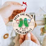 Pickleball Ornament for Christmas Tree - Ideal for Pickleball Enthusiasts, Deck The Halls with Funny Ornaments, Unique Stocking Stuffers, Perfect for Pickleball Gifts Ideas