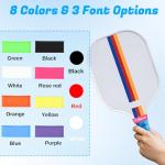 HJX 2pcs Personalized Pickleball Paddle Name Bands - Custom Silicone Ring Grip Bands for Paddle Grip, DIY Gifts for Pickleball Lovers