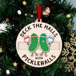 Pickleball Ornament for Christmas Tree - Ideal for Pickleball Enthusiasts, Deck The Halls with Funny Ornaments, Unique Stocking Stuffers, Perfect for Pickleball Gifts Ideas