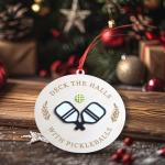 Deck The Halls with Pickleballs Ornament, 4 inches, for Pickleball Lover (TA05.1)