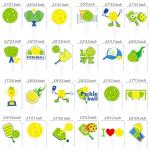 48Pcs Pickleball Cupcake Toppers Pickleball Birthday Party Decorations Pickleball Theme Cupcake Decorations for Pickleball Themed Birthday Party Baby Shower Supplies