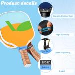 HJX 2pcs Personalized Pickleball Paddle Name Bands - Custom Silicone Ring Grip Bands for Paddle Grip, DIY Gifts for Pickleball Lovers