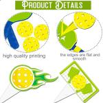 48Pcs Pickleball Cupcake Toppers Pickleball Birthday Party Decorations Pickleball Theme Cupcake Decorations for Pickleball Themed Birthday Party Baby Shower Supplies