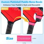 HJX 2pcs Personalized Pickleball Paddle Name Bands - Custom Silicone Ring Grip Bands for Paddle Grip, DIY Gifts for Pickleball Lovers
