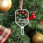 Lemicin Pickleball Christmas Ornament Pickleball Acrylic Tree Hanging Ornaments for Women Kids Sports Lovers Gifts Christmas Tree Wall Window Decoration Farmhouse Hanger Decor