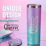 Onebttl Pickleball Gifts for Women, Gifts for Pickleball Lovers, Pickleball Accessories, 20 oz Stainless Steel Skinny Tumbler with Lid, Pickleball Queen (Purple)