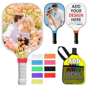 Custom Pickleball Paddles Personalized Pickleballs Paddles with Comfort Grip Customized Photo Text Logo Paddles Gifts for Beginners - Double Sided Print