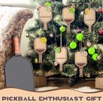 Soulchen 6 Pcs Dinkball Christmas Ornaments Dinkball Lover Gifts Wooden Christmas Tree Hanging Decorations for Sports Ornaments Gifts for Family Friends Teacher